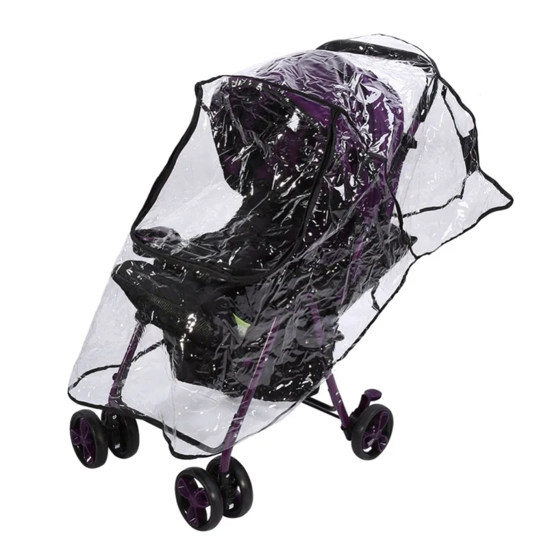 

1PC PVC Universal Waterproof Baby Stroller Rain Cover Dust Wind Shield Pram Accessory