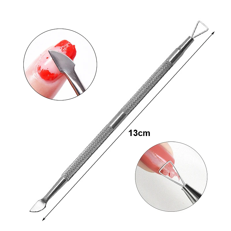 Double-ended Stainless Steel Cuticle Pusher Dead Skin Push Remover For Pedicure Manicure Nail Art Cleaner Care Tool