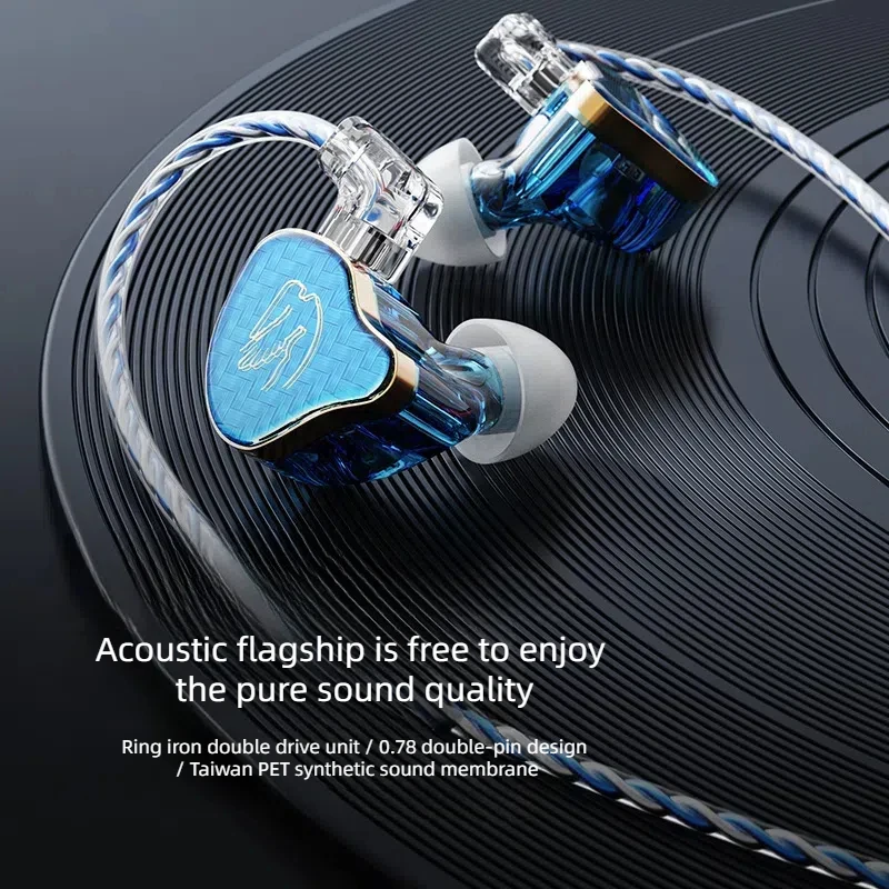 

Движущаяся катушка, движущаяся железная в ухо, стереонаушники с монитором высокого качества звука, проводные 0,78 мм, 2-контактные Hi-Fi наушники, наушники Singer