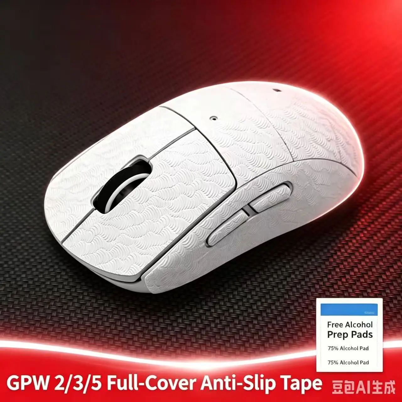 Ultra‑Thin Full‑Cover Black Mouse Grip Tape For Logitech GPW Gen2 3 5 Sweat‑Absorbing Non‑Slip Protective Skin