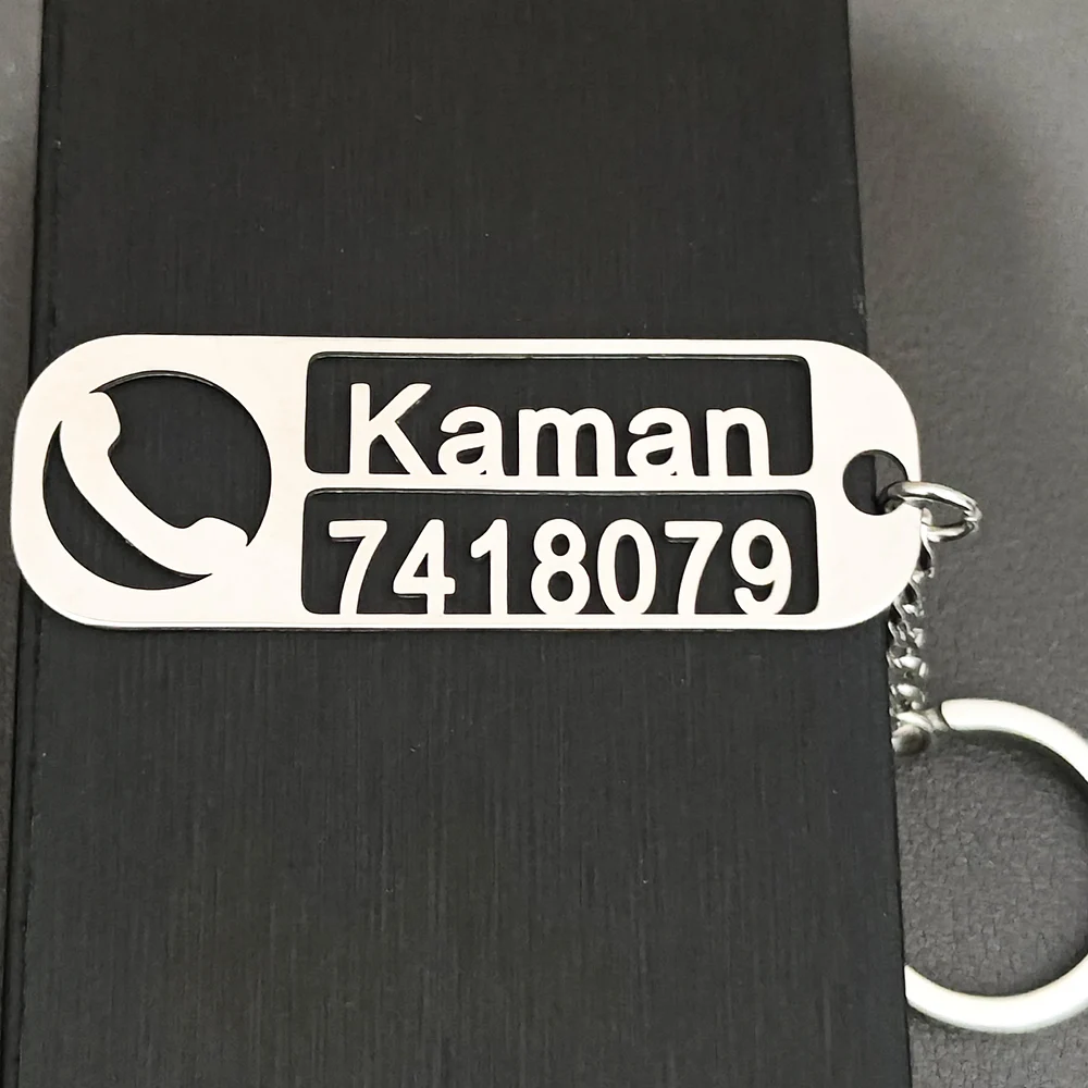

Customized Men Women Anti Lost Car Logo Name Number Key Chain Stainless Steel Personalized Unique Key Ring Family Gift Jewelry