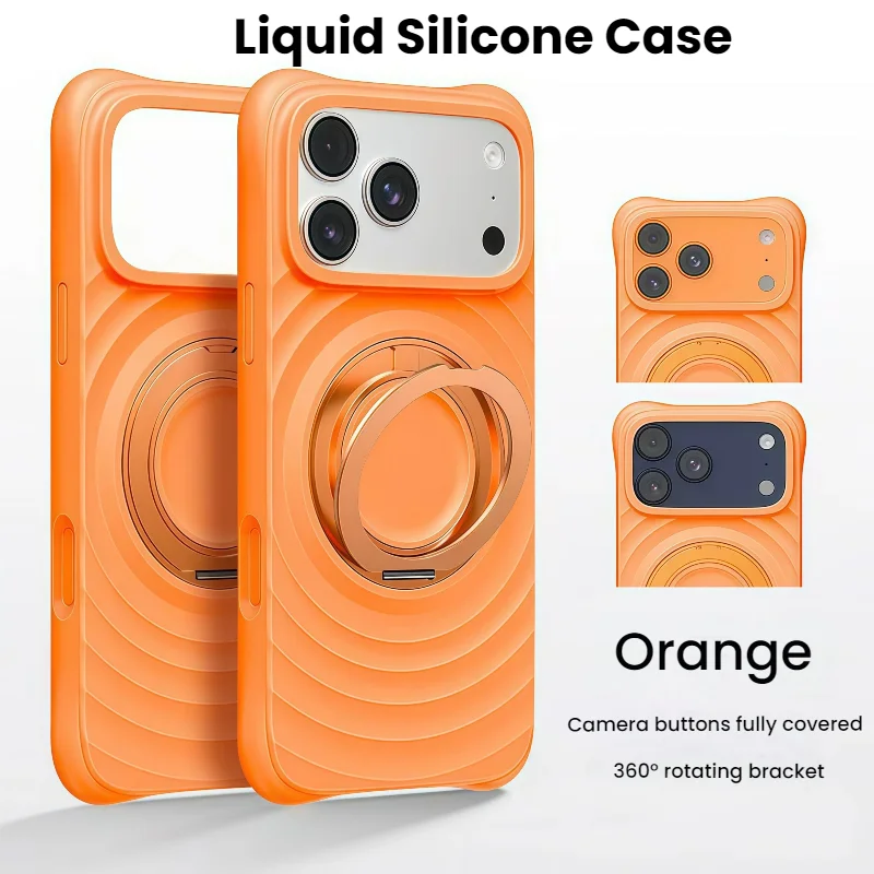 

Магнитный жидкий силиконовый чехол для телефона Magsafe для iPhone 17 16 15 14 13 Pro Max 17 Pro Air, мягкий противоударный чехол-держатель