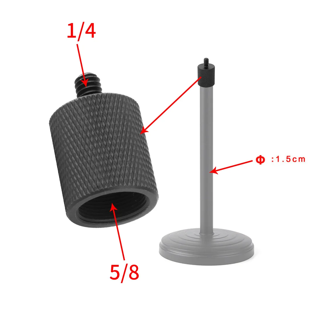 1/4 3/8 5/8 M6 M5 M4 M10 Schraube Konverter Adapter Männlich Weiblich für Stativ Mikrofon Lichter Flash Ball Kopf Projektor Kamera Halterung – Detail 10