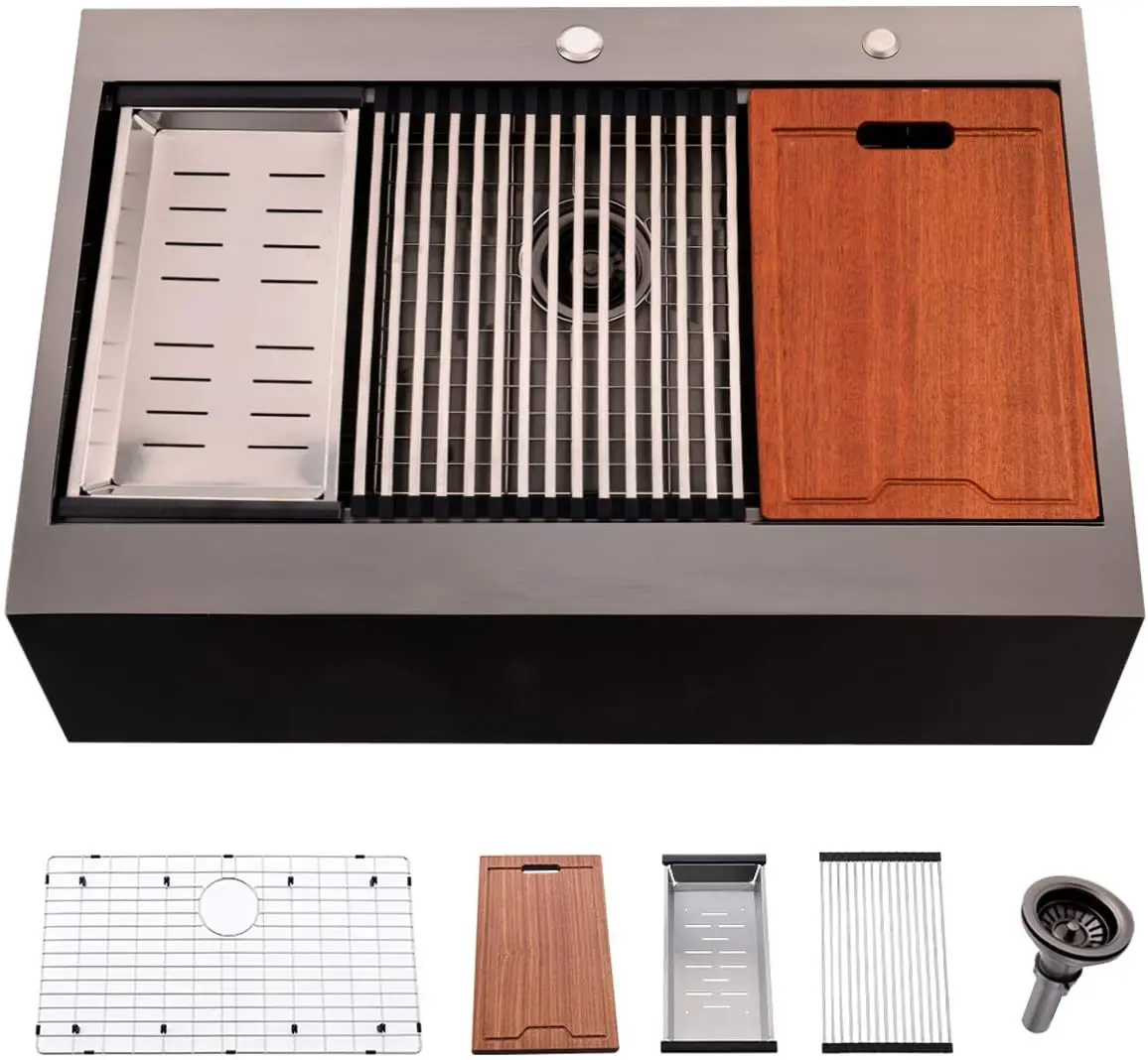 High Quality Handmade Farmhouse Kitchen Sink Stainless Steel Apron Front Kitchen Sink