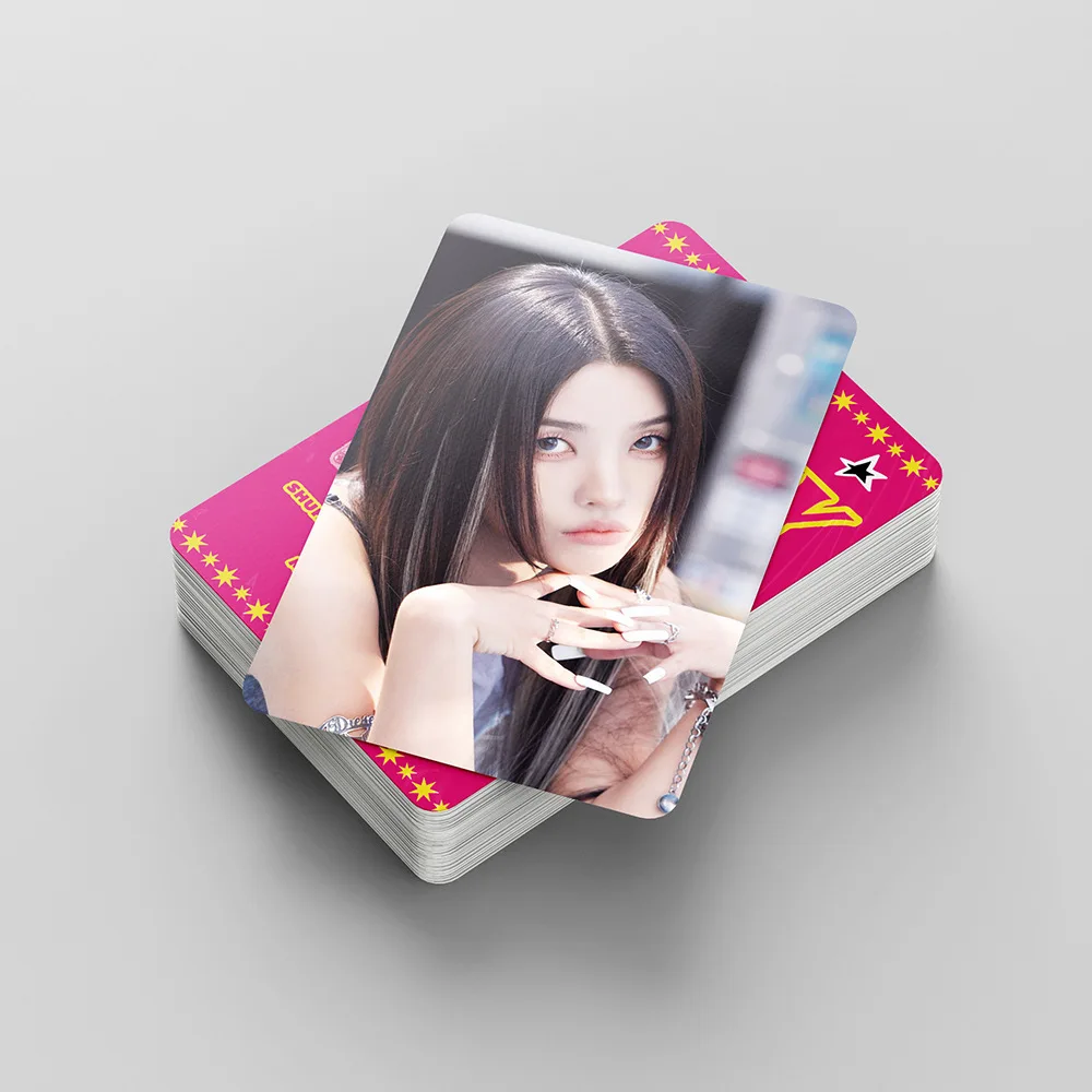 55pcs KPOP Girls Idol Seventh Mini Album I SWAY Flash Card LOMO Cards Photo Card Yuqi Fan Collection Gift Postcard Souvenir Gift