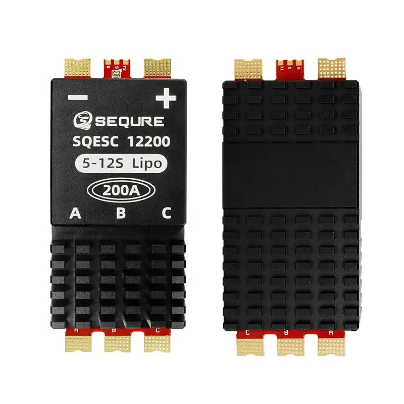 SEQURE 12200 Bezszczotkowy zasilacz ESC 5-12S 200A BLHeli_32 | Obsługa oprogramowania sprzętowego AM32 Częstotliwość PWM 128 KHz Używana w modeli