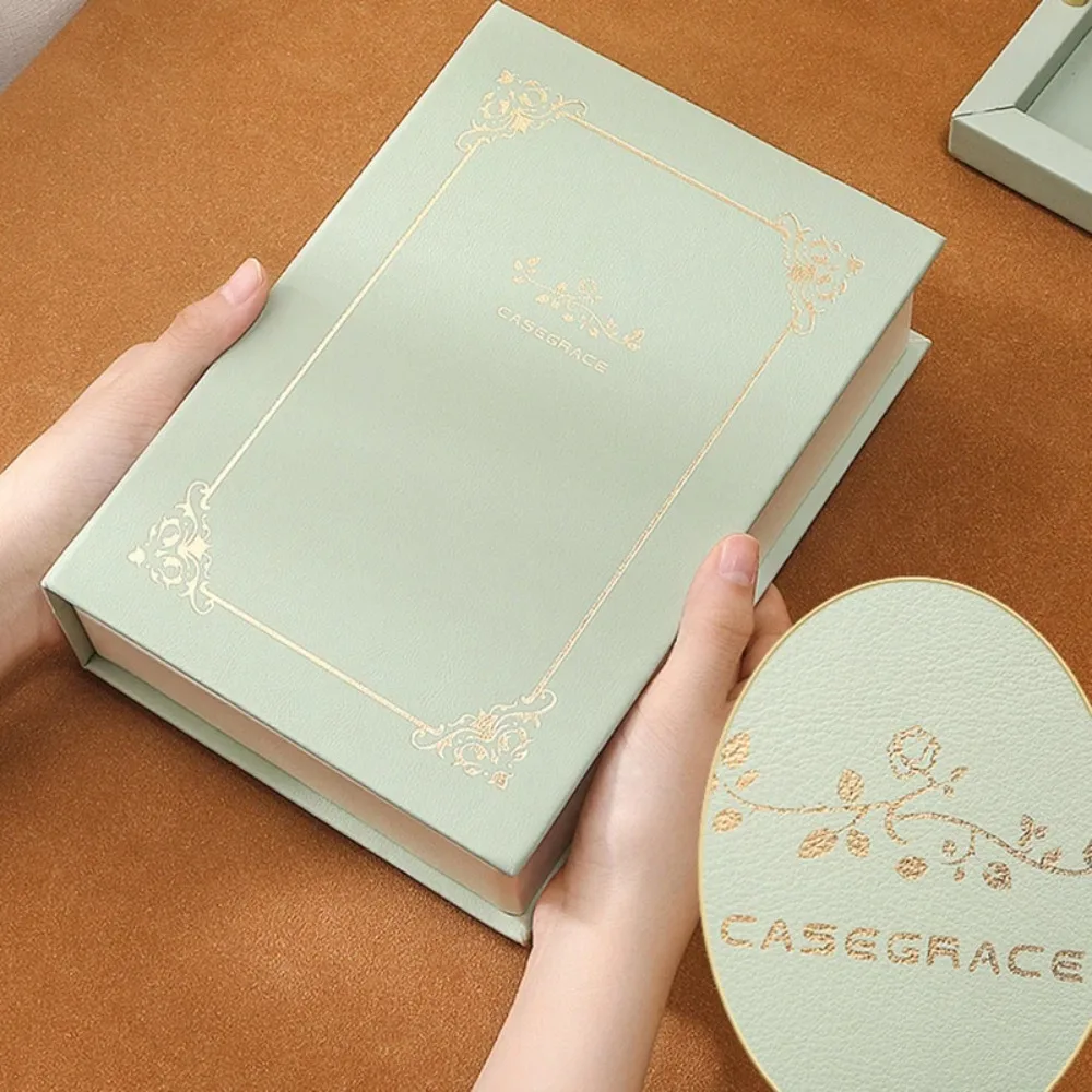 

Packing Box PU Jewelry Book Ring Earrings Bracelet Necklace Jewelry Display Box Storage Dustproof Jewelry Collection Organizer