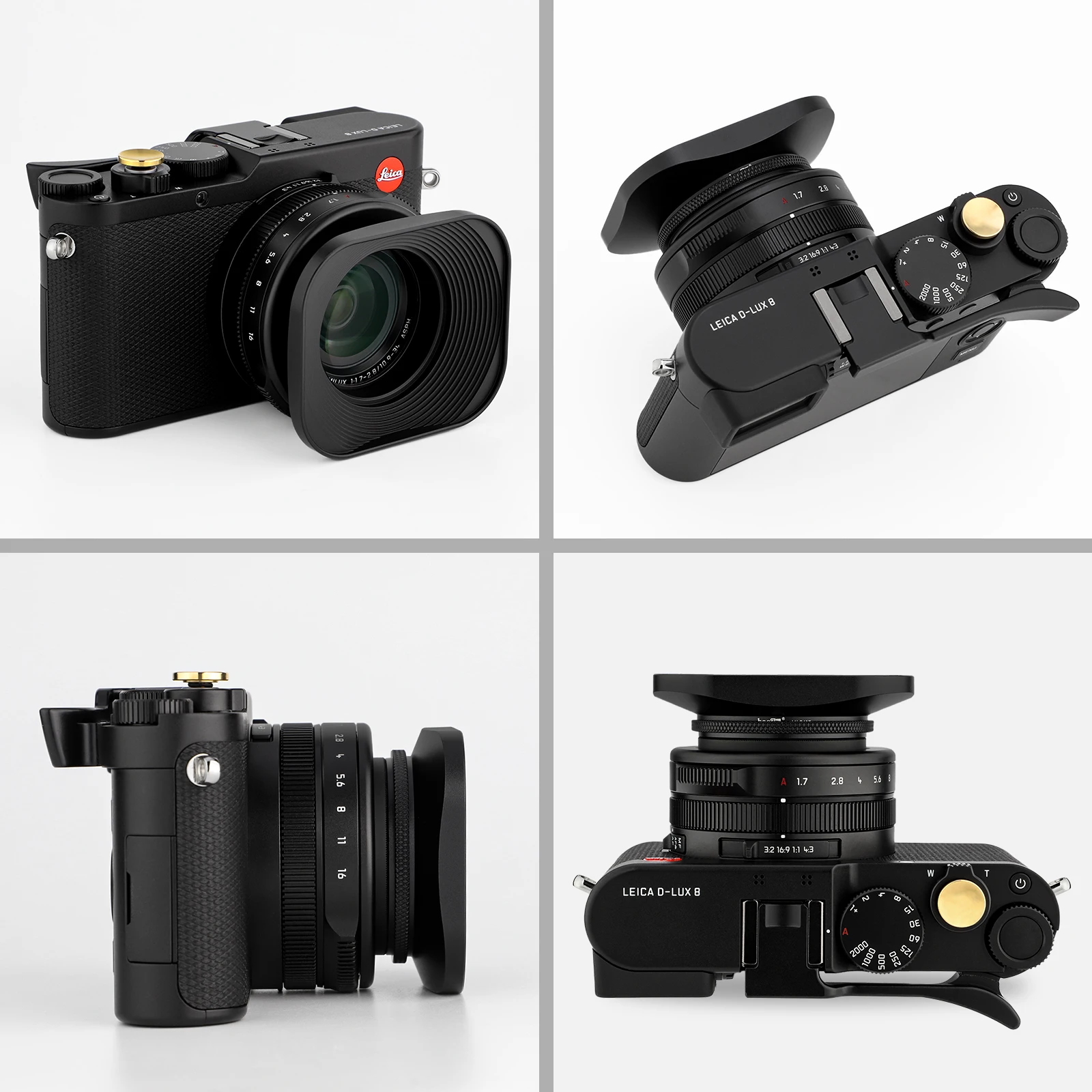 Haoge-parasol de Metal de 43mm para cámara de telémetro, lente de rosca de filtro E43 de 43mm, diseño hueco + tapa, color negro