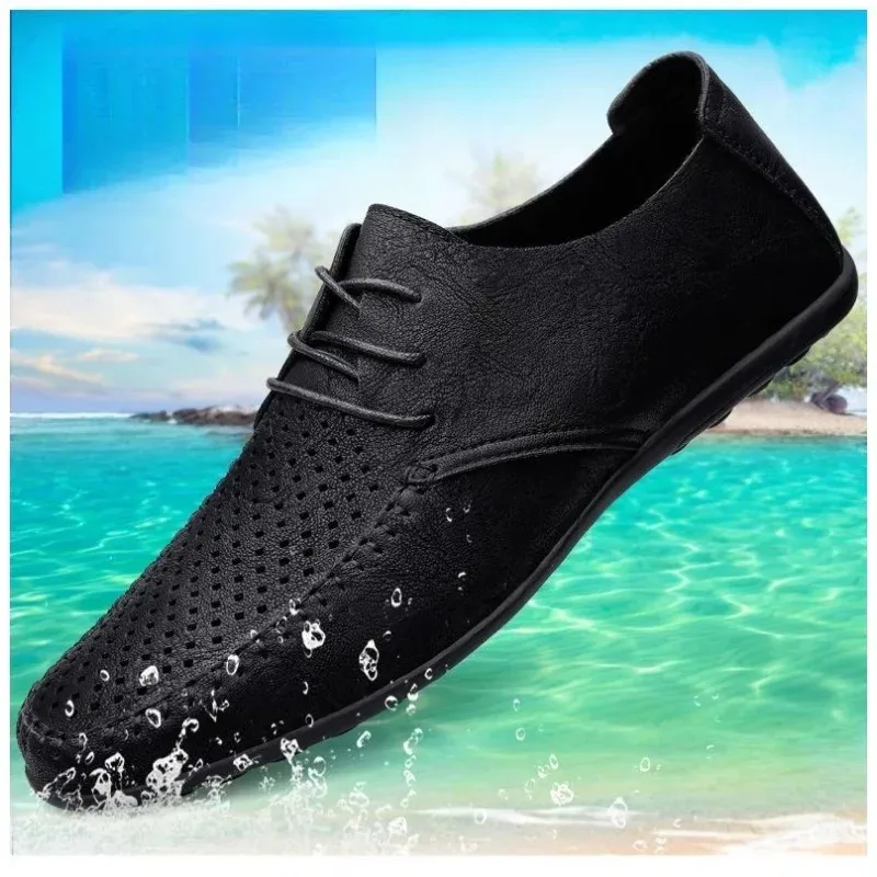 Men's daily casual leather shoes driving shoes new four-season general Doudou men's shoes outdoor soft and comfortable