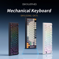 SKYLOONG GK75 QMK-VIA Wired Mechanical Keyboard RGB Backlit PBT Keycaps Web Driver ANSI Layout South-Face Gaming Keyboard