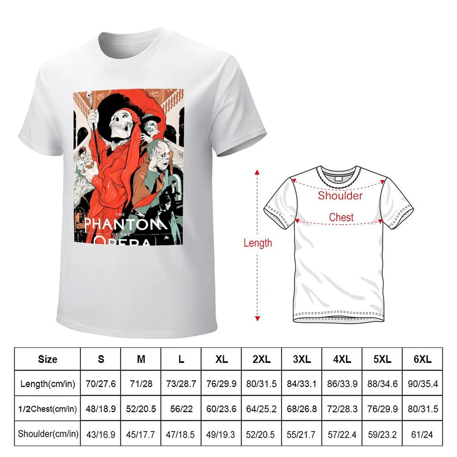 The Phantom Of The Opera - Lon Cheney - The Nu Retro Poster T-shirt customs design your own customizeds T-shirt men