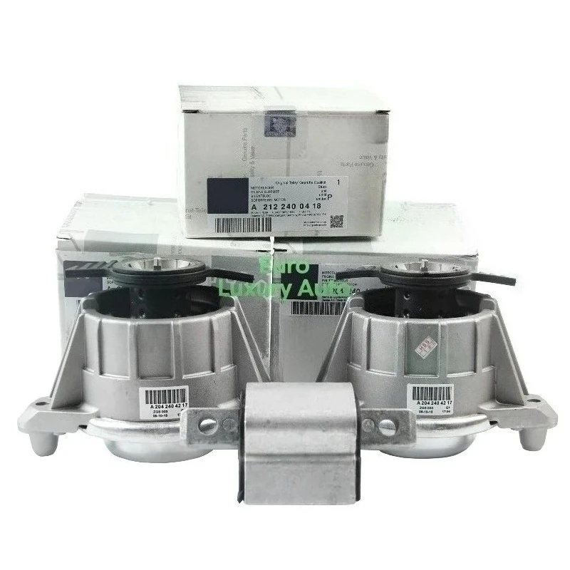 GENUINE A2042404217 A2122400418 Engine Mount Set 3PCs for Mercedes-Benz W204 W212 C200 E250 E200 C300 2042404217 2122400418