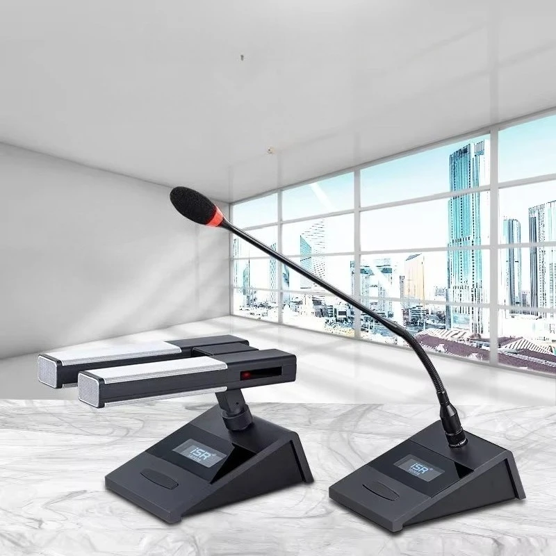 TSR797B wired conference condenser microphone, zinc alloy ABS gooseneck long rod square tube high sensitivity voice microphone