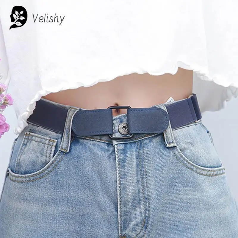 New Buckle-free Elastic Invisible Belt for Jeans Belt Without Buckle Easy Belts Women Men Stretch No Hassle Belt