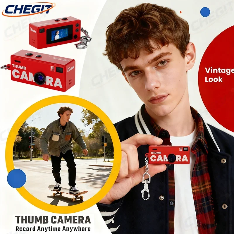 

Новая мини-цифровая камера с ЖК-экраном 0,95 дюйма, 1080P, 130 ° Широкоугольный объектив Ретро 90-х годов Винтаж Фото Брелок-камера размером