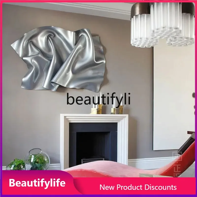 

a44 Living Room Decorative Painting Modern Minimalist Creative Wall Painting Abstract Three-Dimensional Wrinkled Painting