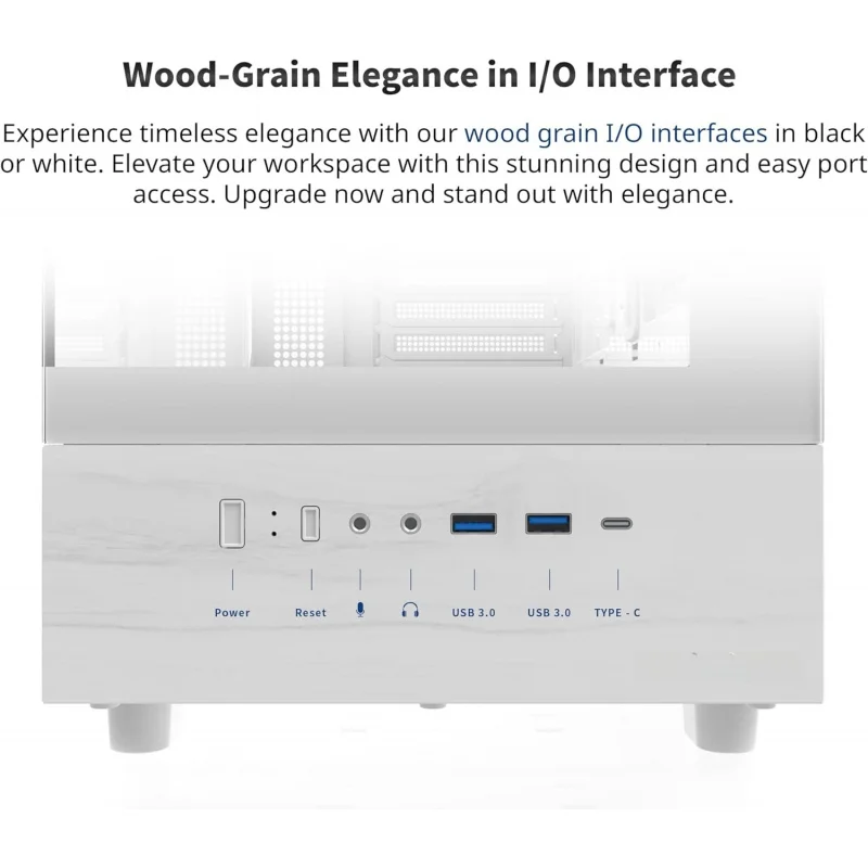 XR, ATX 미드타워 PC 게이밍 케이스, 3개의 120mm ARGB PWM 팬 사전 설치, 풀뷰 듀얼 강화유리 패널, 우드 그레인 디자인