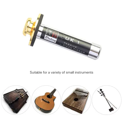 Passive Piezo Pickup Instrument Transducer Combine with Tail Nail for Morin khuur Ukulele Erhu