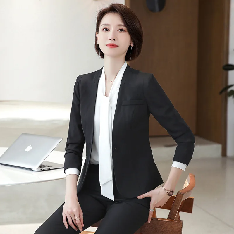 1872 Apricot Business Wear Suit Women's Fashionable Temperament Work Clothes Formal Wear High-End Business Workwear