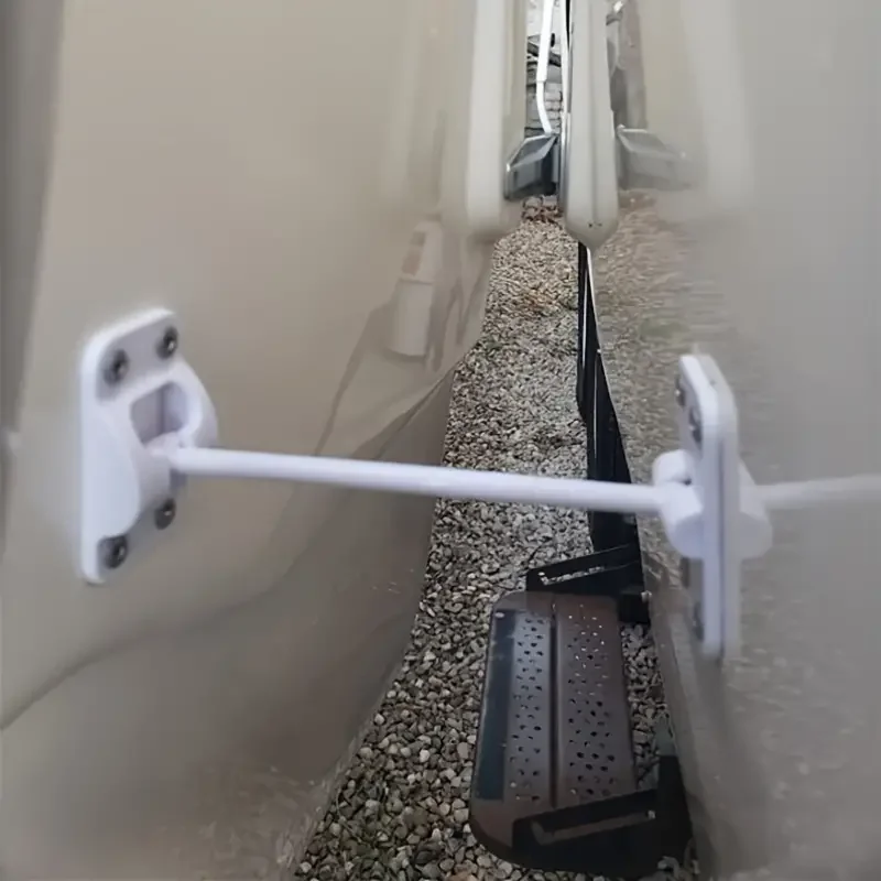 

RV T Style Door Holder Entry Door Hardware Repair Parts Easy To Install White Door Latch Holder For Trailer Caravan Accessories
