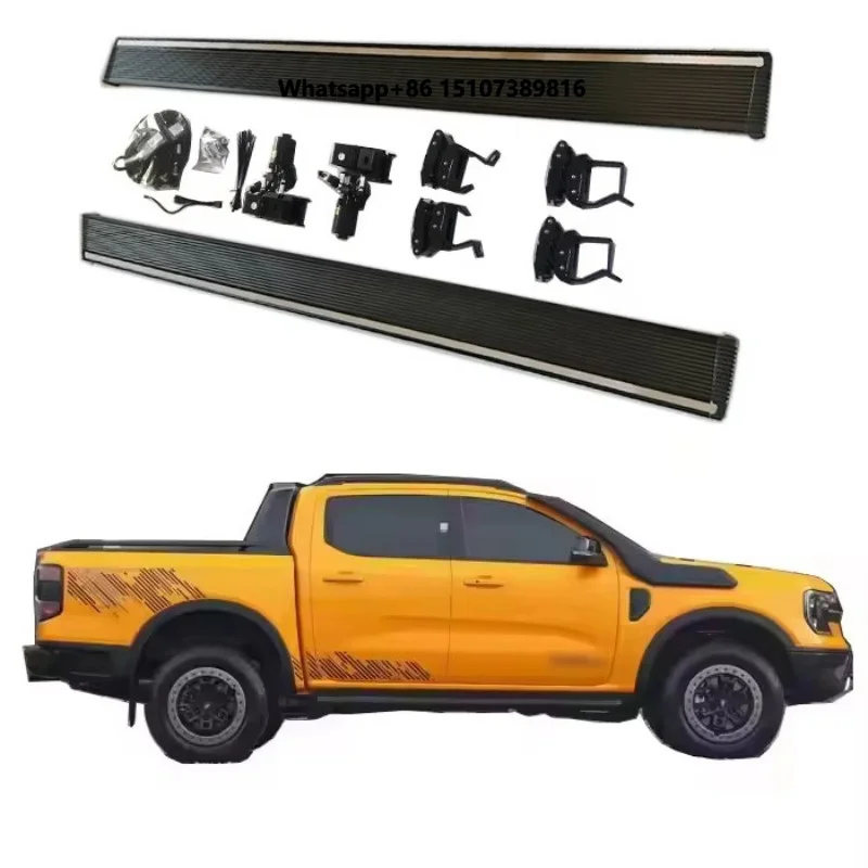 Electric Side Step Power Running Boards Powder Coated 100% Waterproof for Ranger  3 Brackets One Side