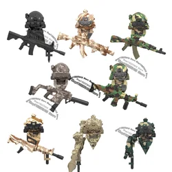 WM6147 WW2 Military Building Blocks Special Forces Weapons Soldier KSK Alpha Snow Leopard Navy Seals Dleta Figura Toys Bricks