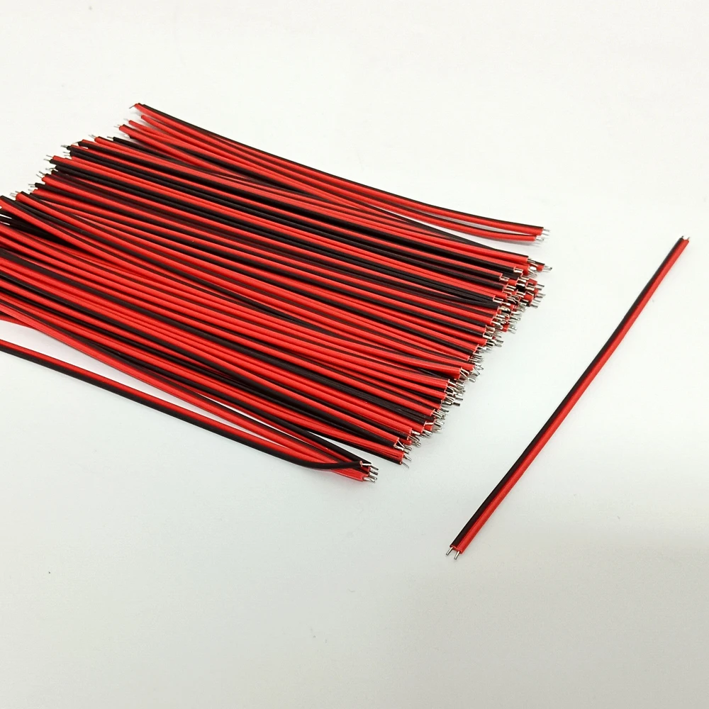 15cm 22AWG Tin-Plated Solder Cable Single Color 2Pin LED Strip Welding Wire Black Red Cables 5PCS-100PCS