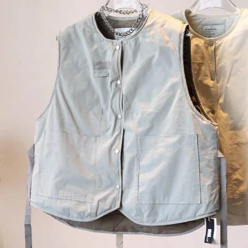 

Спецодежда, жилеты для женщин, однобортные жилеты, женские повседневные кардиганы без рукавов с круглым вырезом, винтажные куртки, свободные женские топы