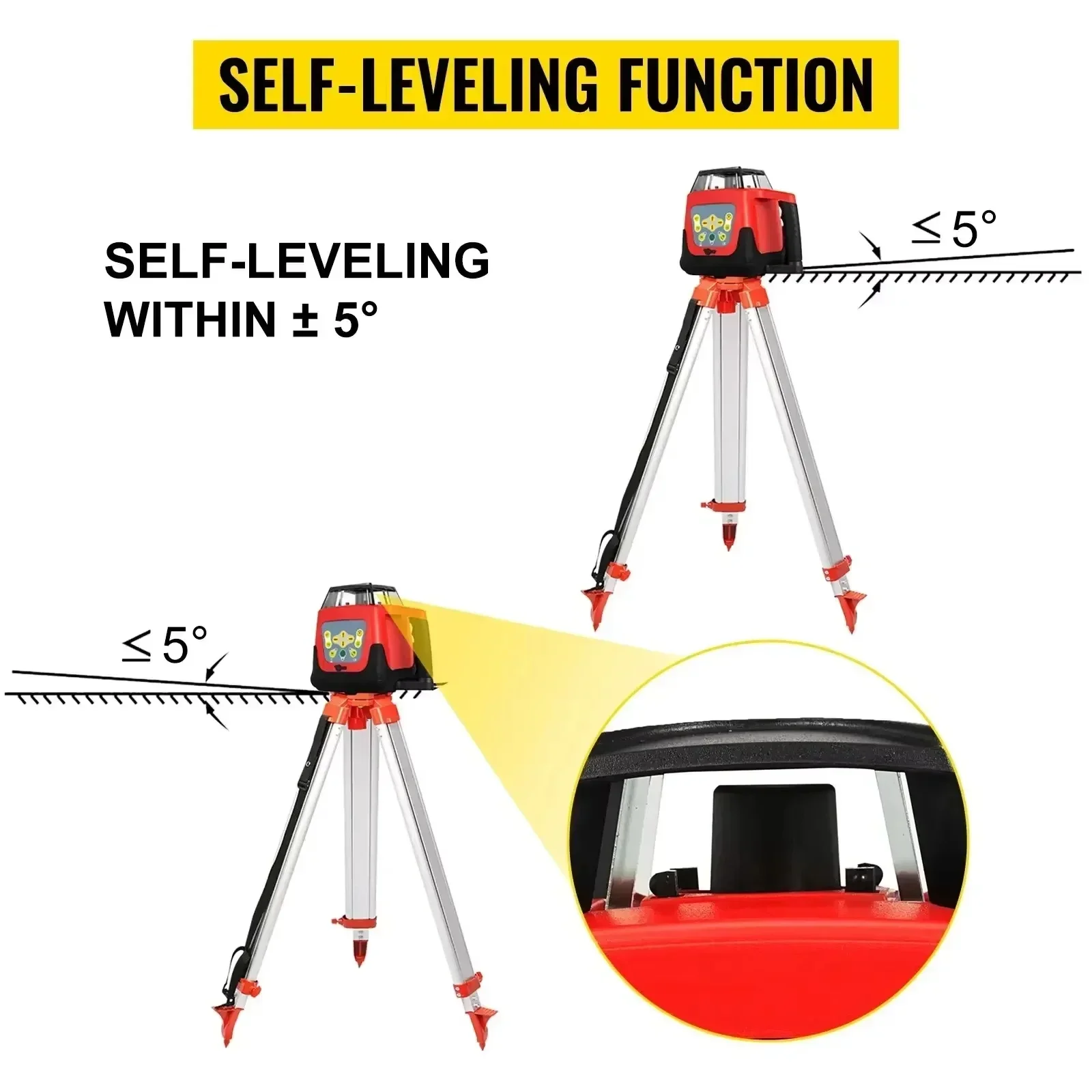Fotografia 4: VEVOR Pro Leg Stretcher 220LBS Máquina de Alongamento de Pernas com Nível a Laser e Ferramentas de Medição Rotativas