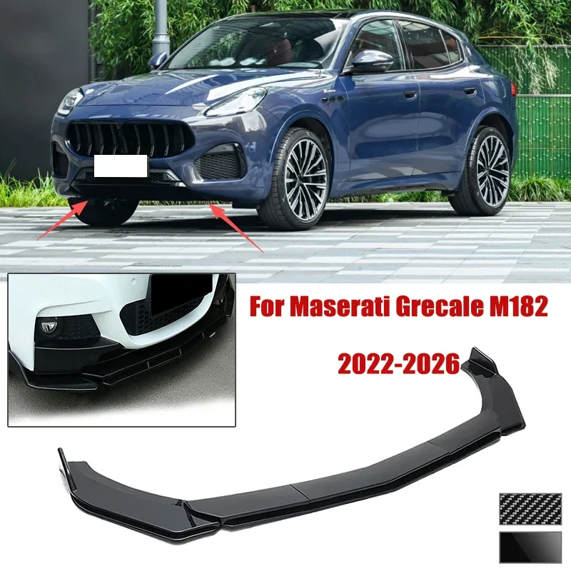 5pcs Front Bumper Shovel For Maserati Grecale M182 2022-2026 Spoiler Front Bumper Deflector Anti Scratch Protection Device