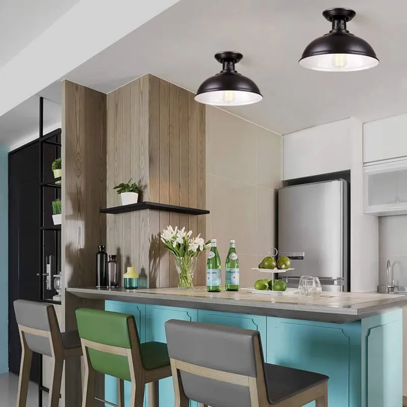 

Потолочный светильник в стиле ретро с железной сеткой, в американском деревенском индустриальном стиле, для гостиной, спальни, фермерского дома, лестницы, прихожей