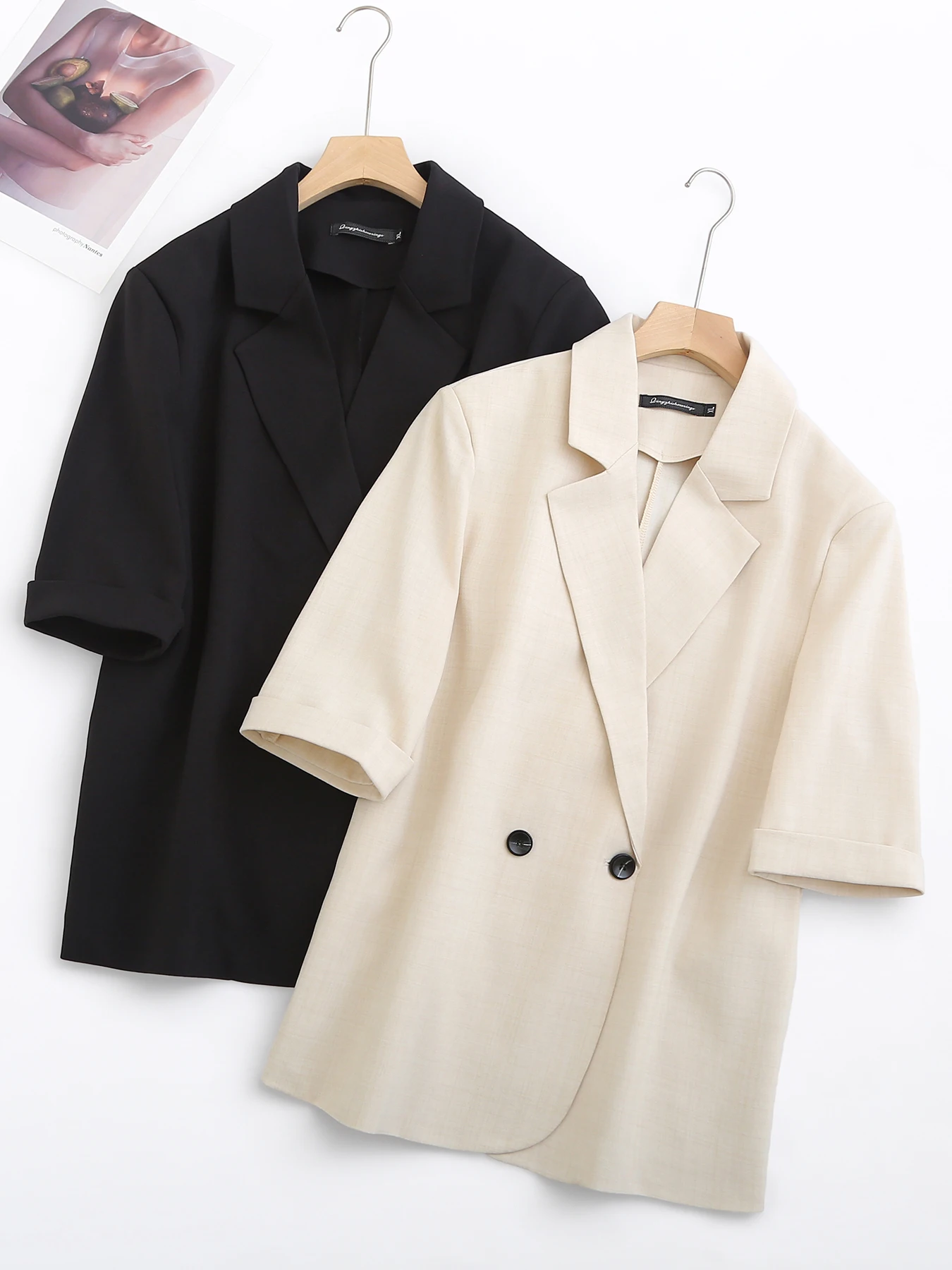Summer New Light Maturity Style Short Sleeve Suit Jacket Women Thin Two Button Commute Personality Small Audience West Clothe...