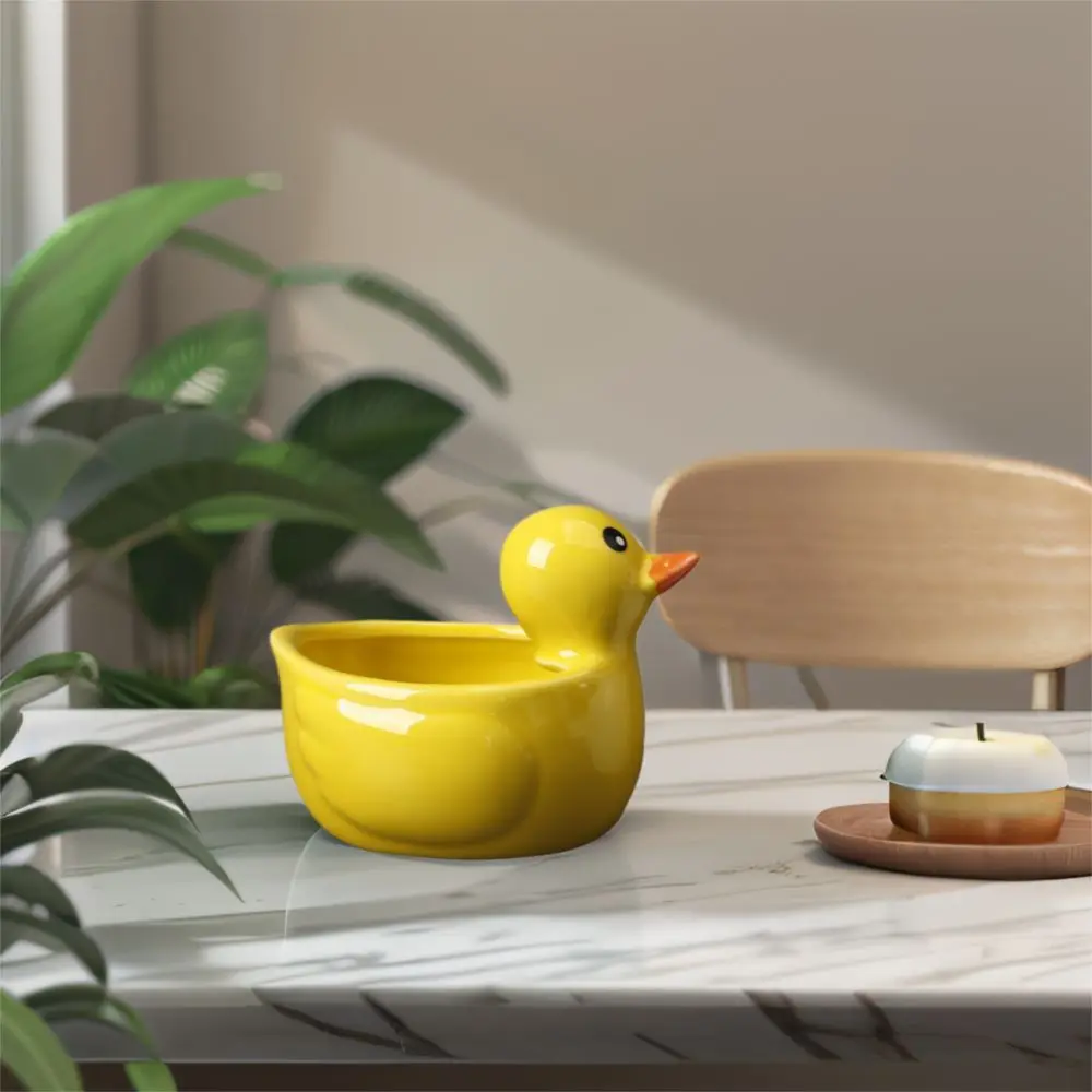 

Creative Duck Ceramic Flower Pot Handicraft Cute Succulent Plant Flowerpot Simulated Animal Ornament Vase Green Plants Potted