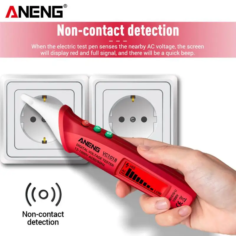 

Цифровой тестер напряжения ANENG VC1018, ручка, измеритель напряжения и тока, амперметр, детектор, ваттметр, тестер напряжения, доктор-детектор