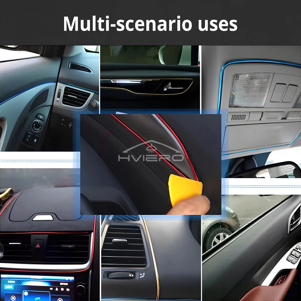 Car Moulding Decoration Flexible Strips 5M Interior Auto Mouldings Car Cover Trim Dashboard Door Edgein Car-styling Universal