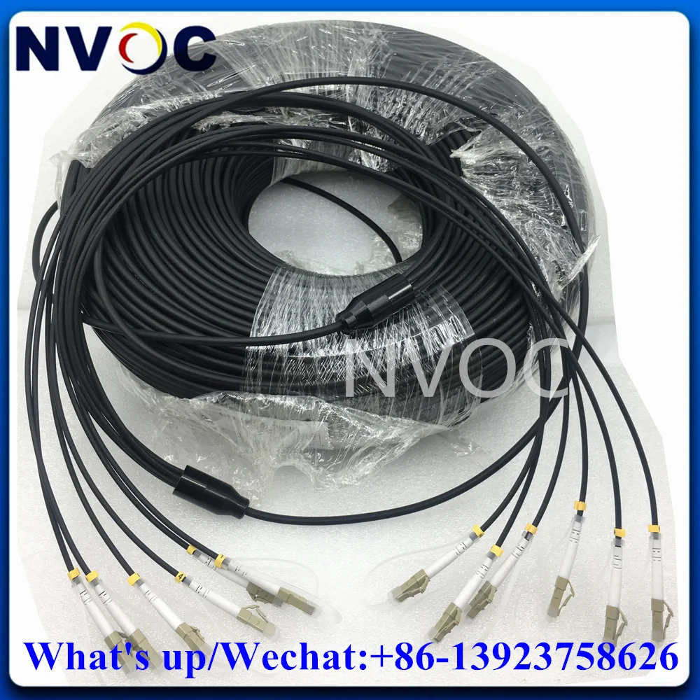 

SC LC FC ST UPC 6Cores Multimode OM1 62.5/125 100M Fiber Armoured 6Fibers LSZH Armored Optical Patch Cord Jumper Cable