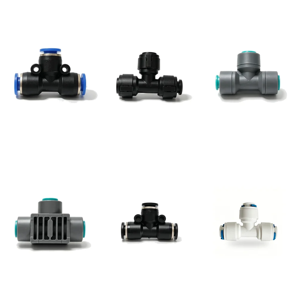 30PCS 1/4''Quick Connector  PE hose Fitting OD 6mm Garden Drip Irrigation Farm Watering System Accessory Tee Joint Adaptor