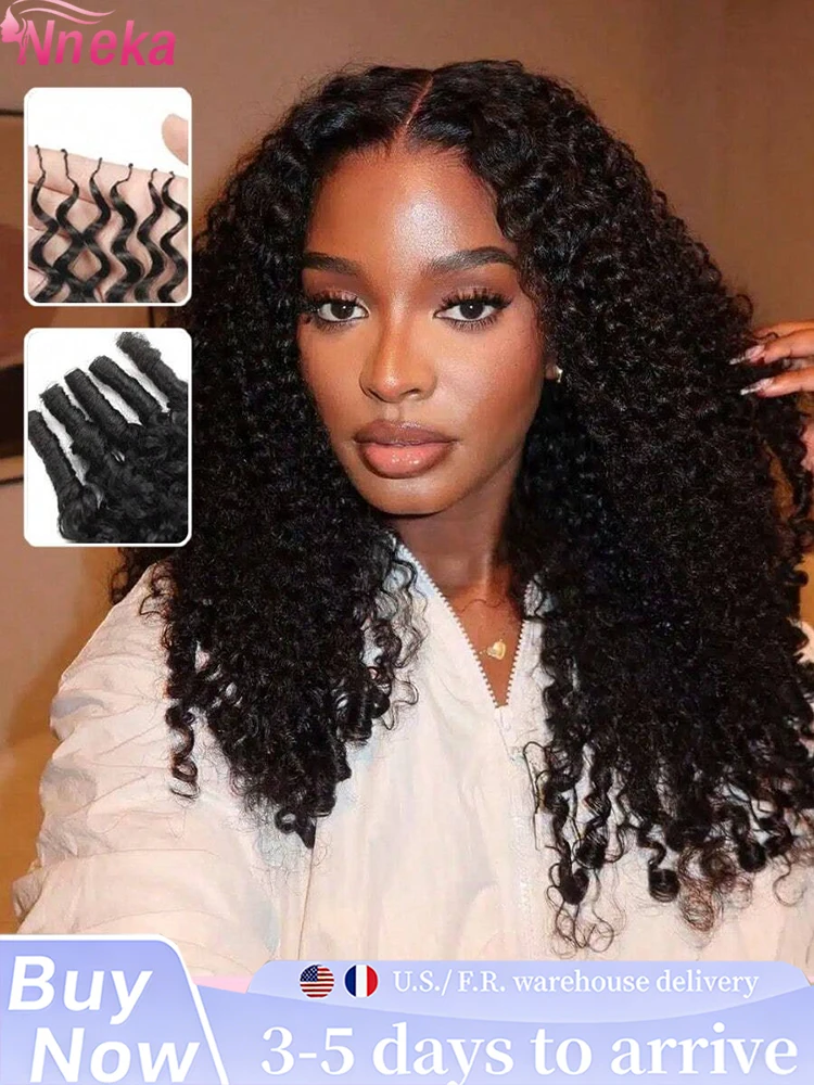 

15A Curly Feather Crochet Human Hair Extensions Burmese Wave Curly Crochet Human Hair Braids For Braiding Knotless Pre Separated