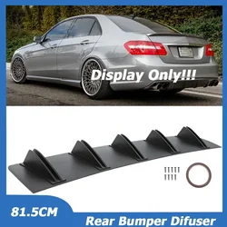 81.5cm Universal For Mercedes Benz W212 W211 E350 E550 Rear Bumper Diffuser 5 Shark Fin Splitter Spoiler Body Kit Cover Sticker