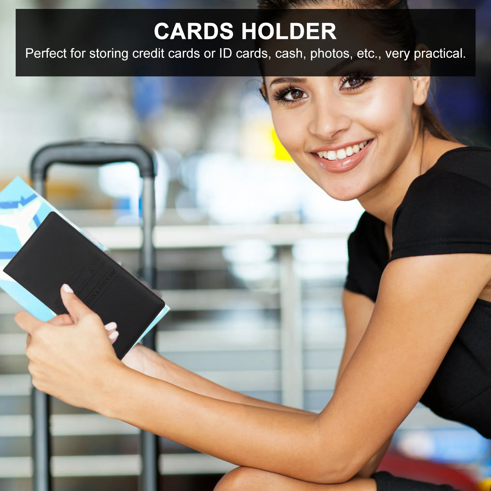 1pc seguro documento titular para cartões de viagem de negócios pacote armazenamento saco cartões pacote banco saco id manga