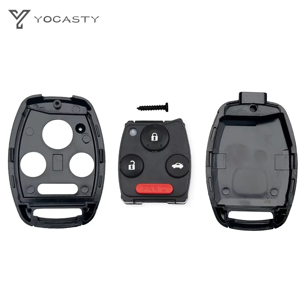 YOCASTY 2 2+1 3 3+1 Buttons Remote Car Key Shell Case With Rubber Pad For Honda Accord Civic CRV Pilot 2003-2013