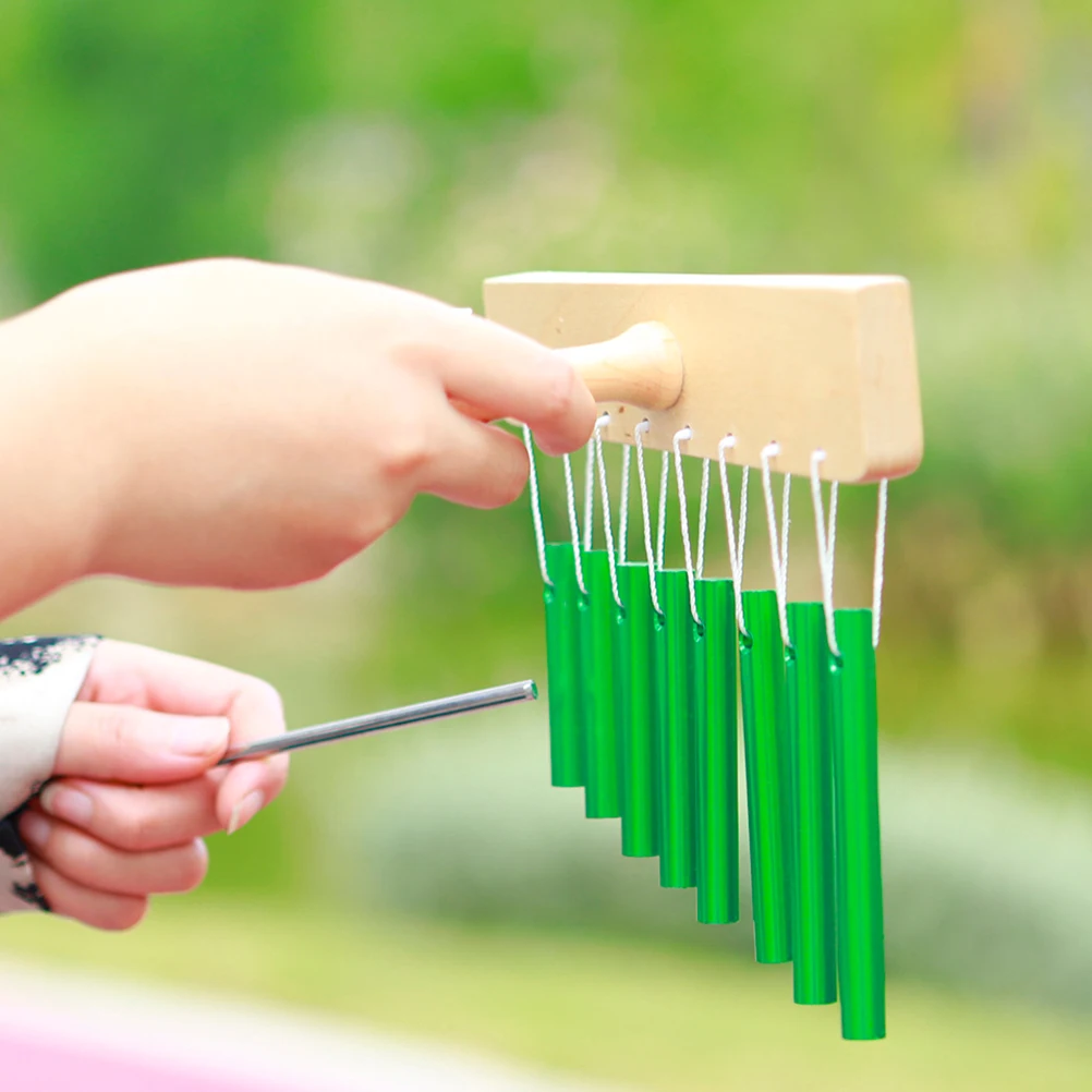 

Aluminum Tube Bell Arrangement Classroom Instruments Percussion Chime Toy Kids Solid Wood Music for