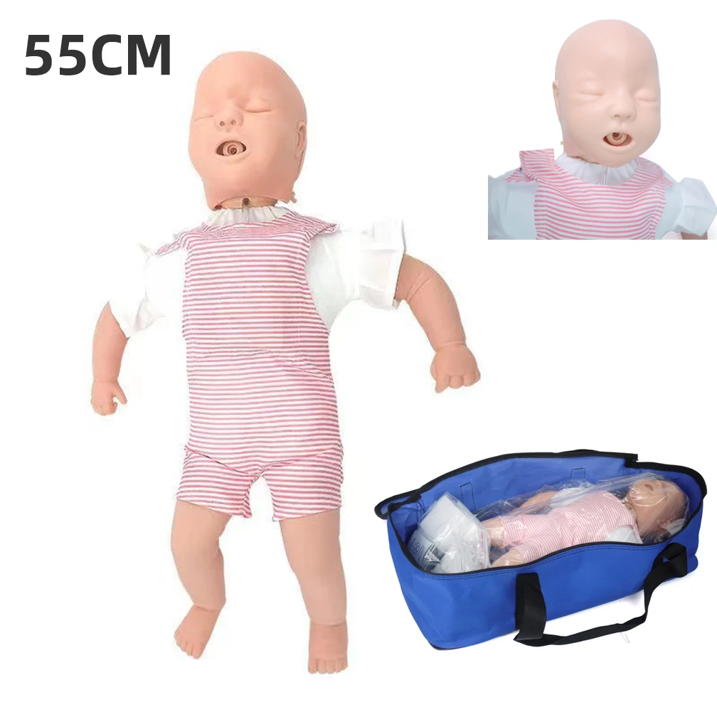 

55CM Big Size Advanced Infant Cardiopulmonary Resuscitation Simulated Human Airway Infarction First Aid CPR Training Model DIY