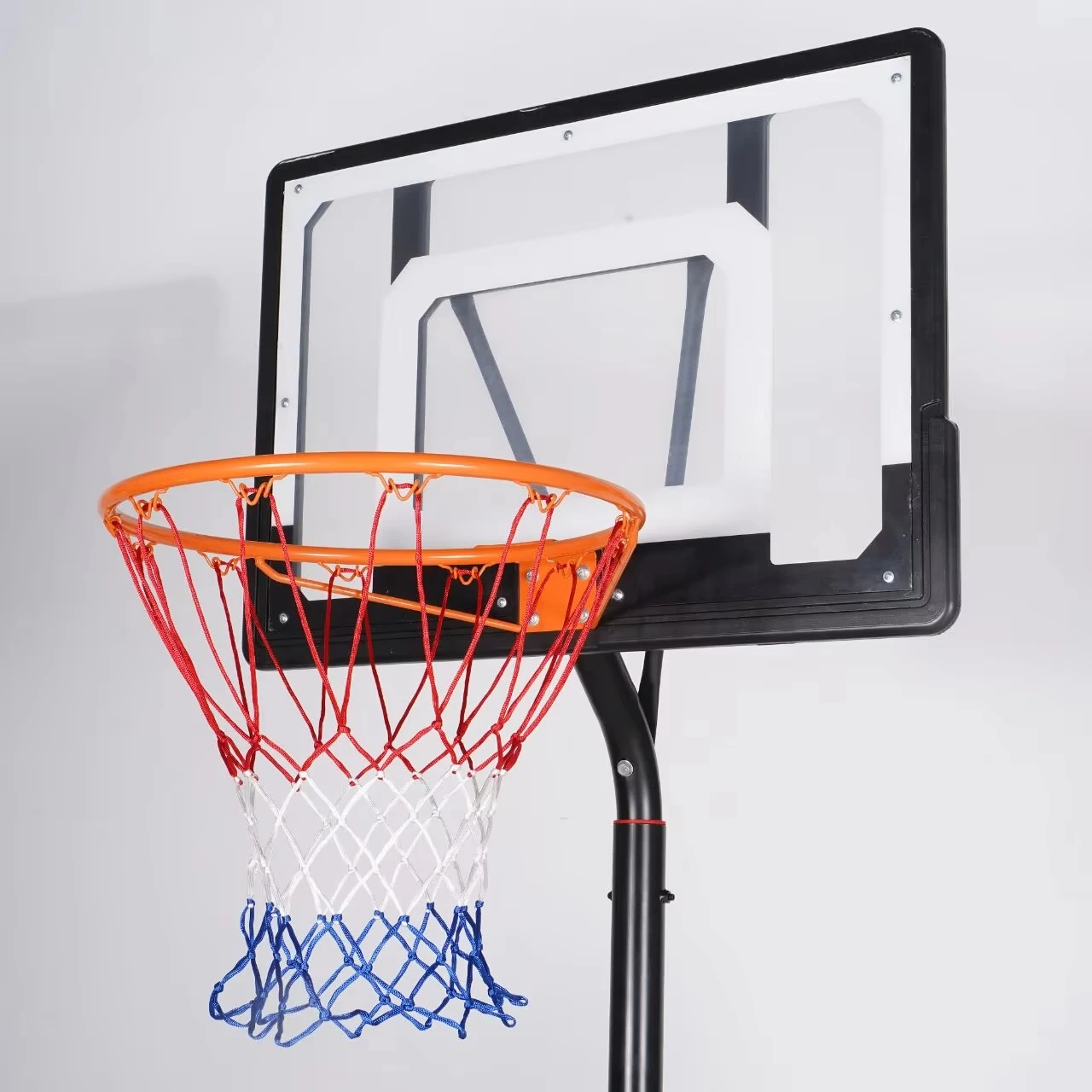 Outdoor Professional Adult Kids Basketball Court Equipment Adjustable Height Hoop Stand Steel & Tempered Glass U-jumppromote sal
