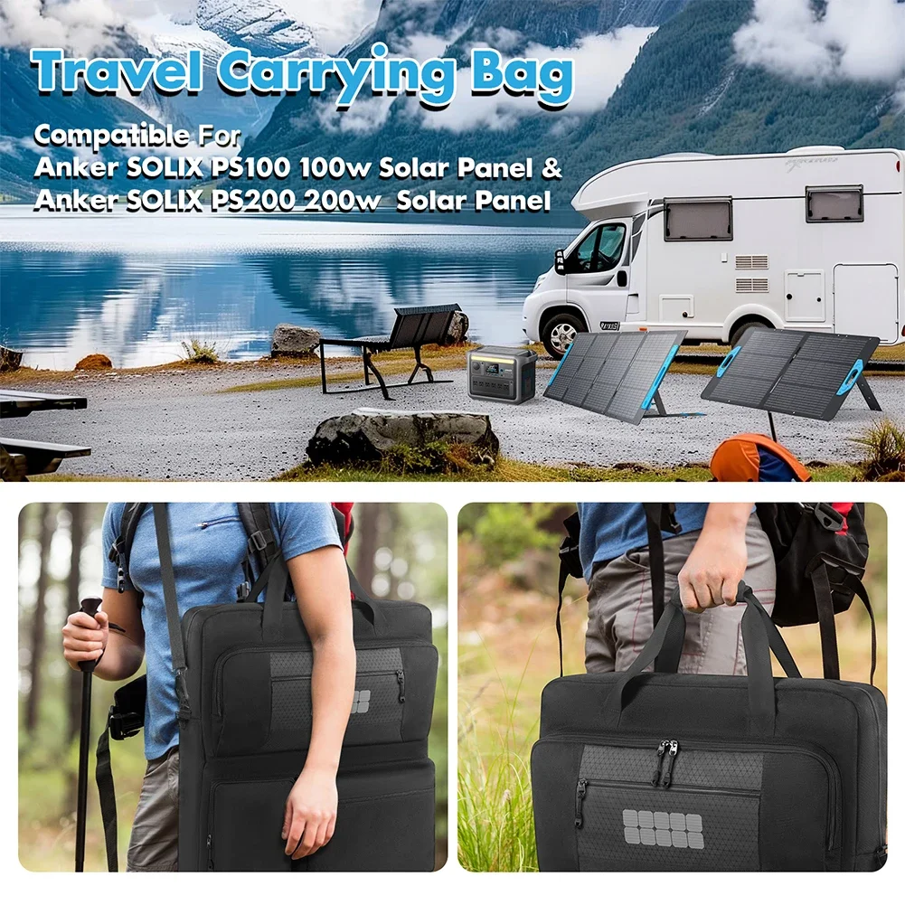 

Large Capacity Storage Bag For EF ECOFLOW 160W & 220W Solar Plate Portable Organizer Bags Solar Panel Protective Carrying Case