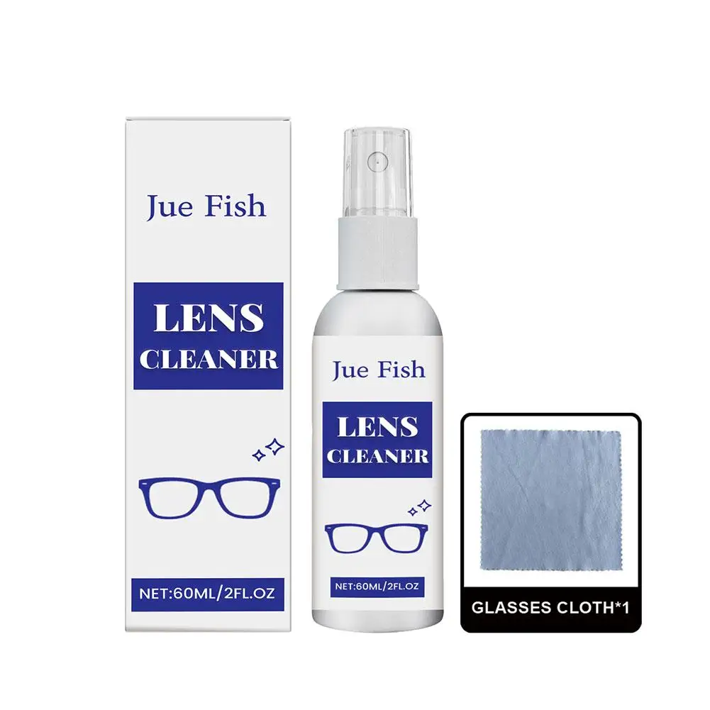 60ml Lens Cleaner Glasses Sunglasses Eyeglass Cleaning Home Eyewear Glasses Spray Bottle Accessories Supplies Cleaner Solut O5C6