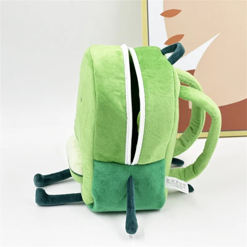 Kawaii Liam Backpack Cute Cartoon Green Shoulder Bag Plush Doll Toy Gift Cartoon Style Children's Rag Doll Doll Backpack Bag