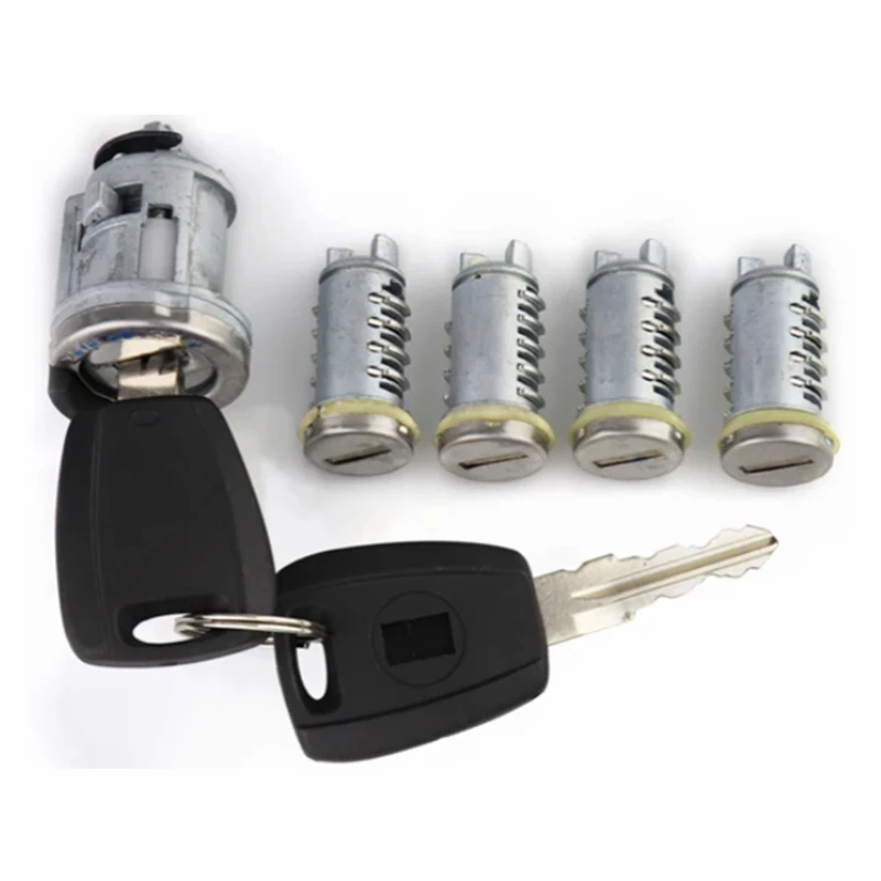 OEM Car Ignition Lock Set For Fiat Palio Siena Perla Punto GT15R Blade Lock Cylinder Trunk Lock With 2Pcs Key