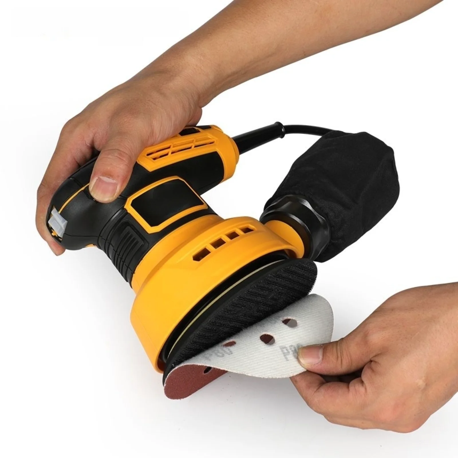 

300W Electric Eccentric Sander 12000RPM 6 Gears Speed Adjustment Home Wood Sanding Processing Car Waxing Polishing Machine