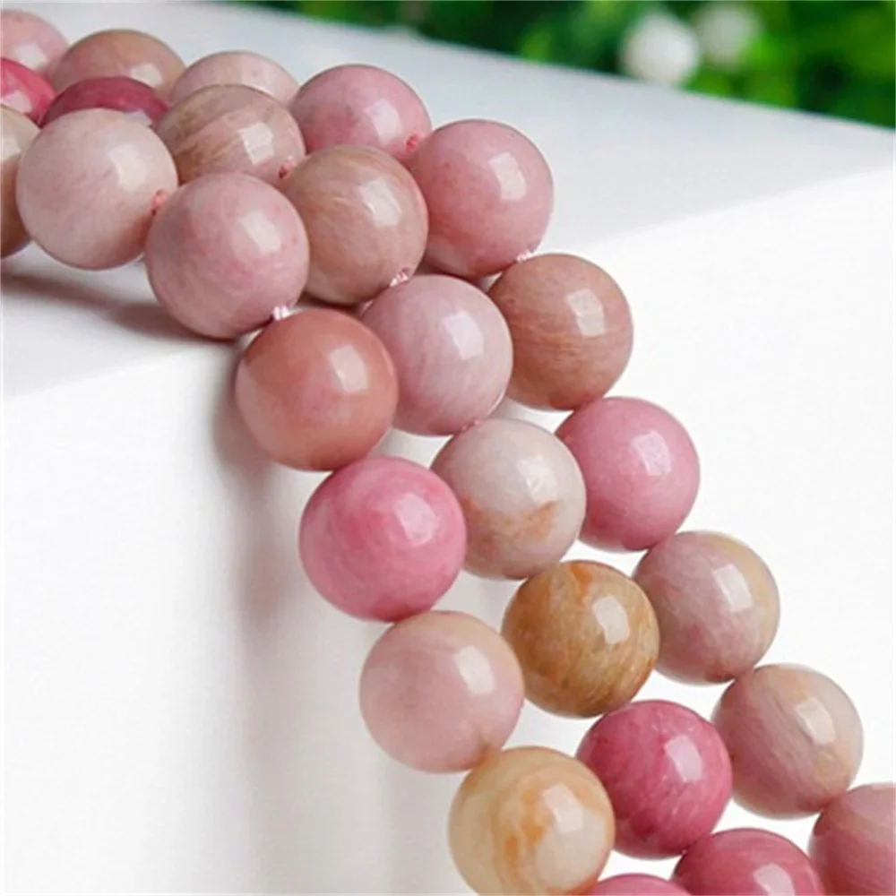 

Natural Stone 6-10mm Rosewood Stripes Beads for Jewelry Making DIY Necklace Bracelet Handmade Jasper Quartz Crimp & End Beads